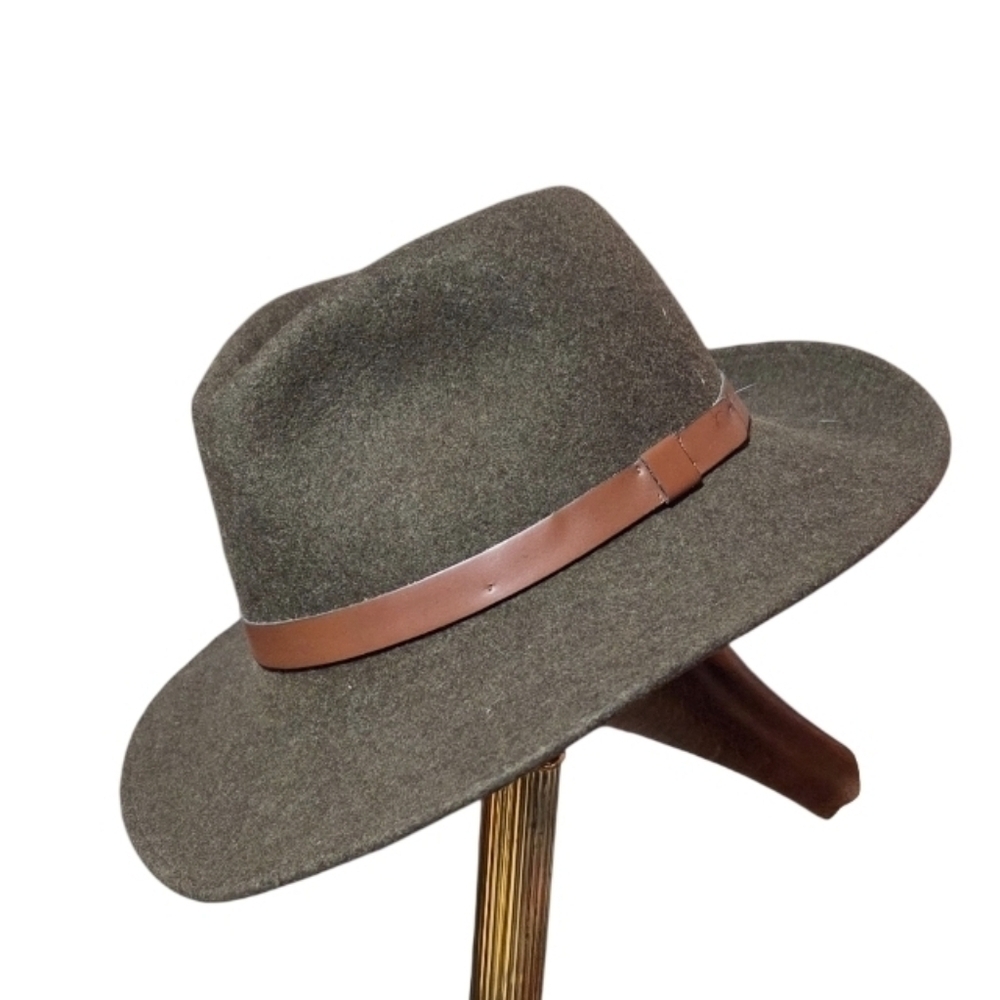 Pendleton Vintage Wool Fedora Indiana Jones Hat Leather Trim Size Small